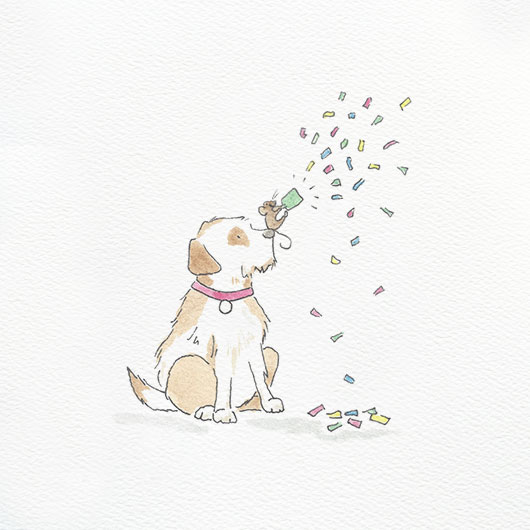 An image of a dog for a card