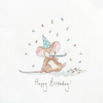 An image of a mouse for a greetings card