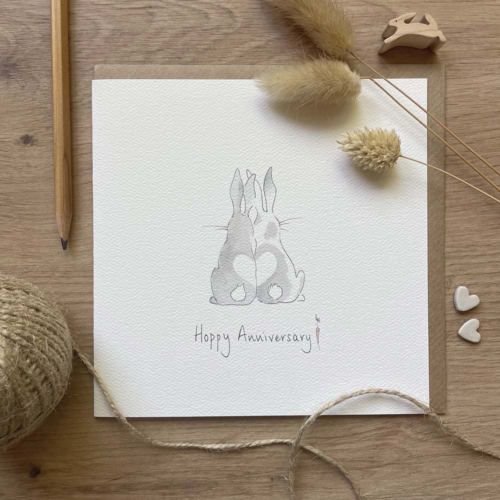 Cute Happy Anniversary Card - Feather & Hare