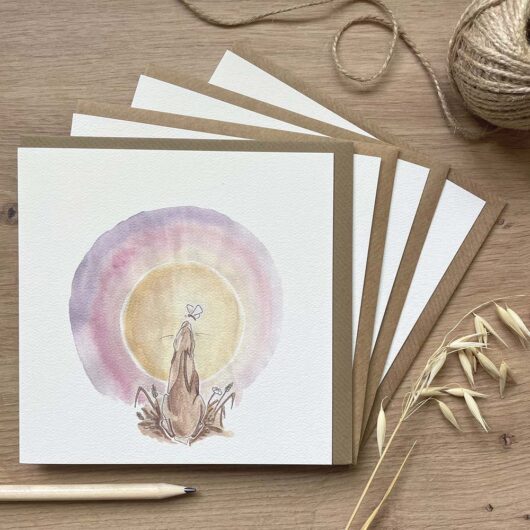 A collection of greeting cards featuring countryside animals