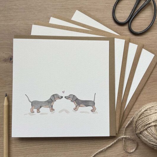 A collection of dog greeting cards