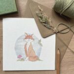 A fox greeting card