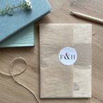 A recycled paper notebook