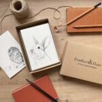 A set of notecards in a box