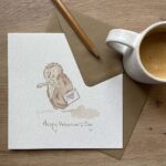 A Valentine's Day card to say I love you with a cute hedgehog design