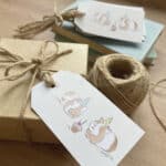 Children's gift tags with a cute guinea pig party design
