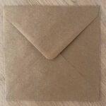 Brown Kraft greetings card envelope made from recycled paper
