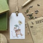 A mouse gift tag