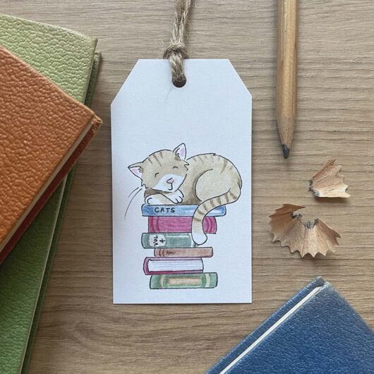 A cat gift tag