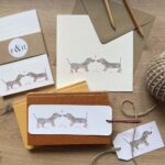 Sausage dog & dachshund stationery set