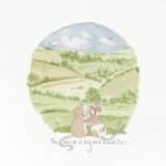 A watercolour illustration for a greeting card