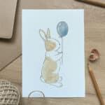 A bunny and balloon print