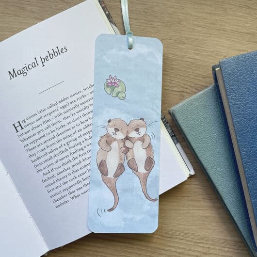 An adorable otter bookmark