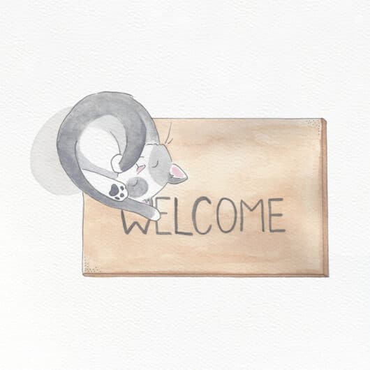 A new home card for cat lovers