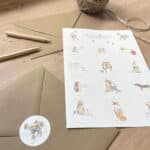 Cute animal stickers for greeting cards