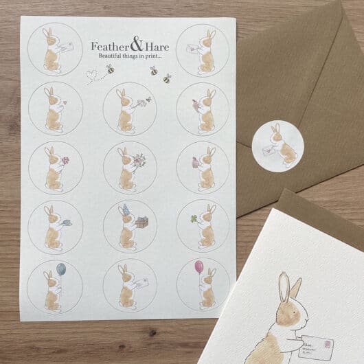 Cute bunny stickers